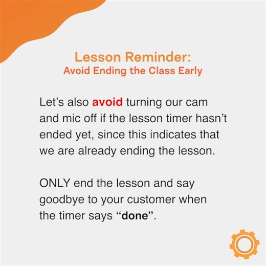 Tutors ending the lesson early is one of the most common complaints from our clients. As professional Weblio tutors, let's remember to end our lessons on time. Check out the video below to learn more! 📝 #OneWeblio #WeblioPhilippinesInc #ESL | Weblio Philippines Inc