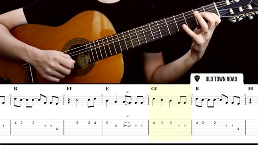 OLD TOWN ROAD Guitar Tutorial | TABS | Lil Nas X | Gael.guitar | Facebook