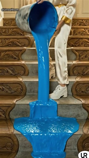 Would You Walk on This 💎 Stunning Blue Resin Pour