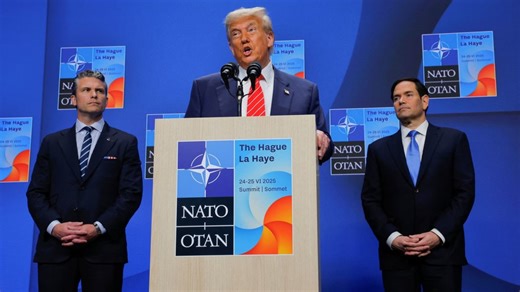 Trump speaks at NATO press conference