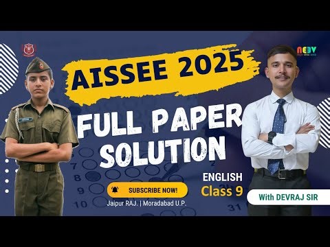 AISSEE 2025 Class 9 English, Sainik School Coaching #aissee
