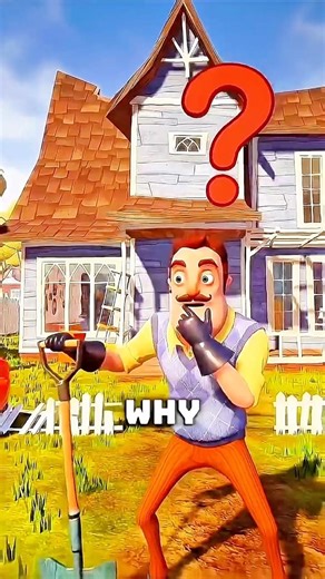 لماذا يحمل السيد بيترسون دائماً مجرفة في لعبة Hello Neighbor؟#shorts