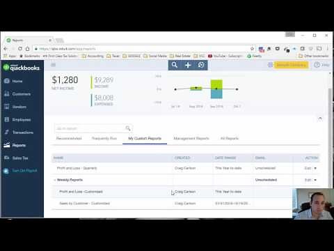 How to automatically send accounting reports through email - QuickBooks Online Tutorial