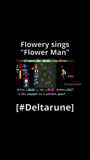 Flowery Sings His Own Theme Song #deltarune #flowery #VA #deltarunechapter5 #voiceacting #memes