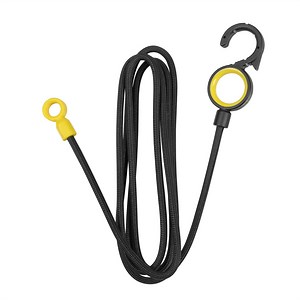SmartStraps Twisted Goat Hook & Hold Ties, 6 ft, Reusable Bendable Steel with S-Hook, 2-Pack, Yellow