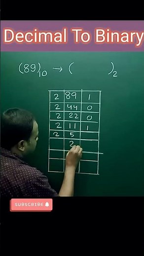 दशमलव से बाइनरी रूपांतरण#mandaleducationaljet