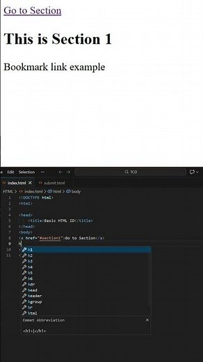 HTML ID as Bookmark | Create Jump Links in HTML | The Creative Developer #tcd
