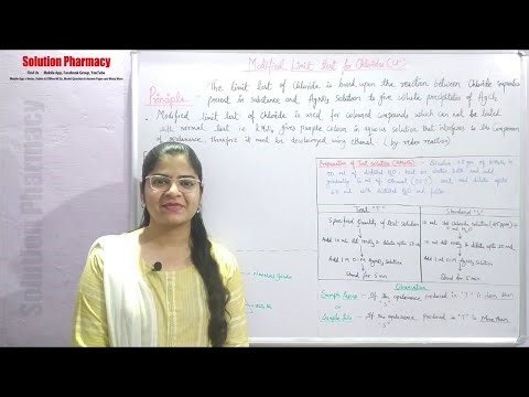 Inorganic Chemistry (10) Modified Limit Test for Chlorides | Modified Limit Test