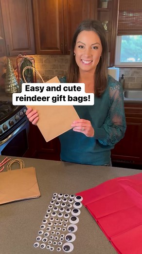 2M views · 10K reactions | Easy and cute reindeer gift bags for the holidays! ❤️ What do you think? #christmasgifts #christmasgiftideas #christmasinspiration #christmastime | The Magnolia Mercantile | Facebook