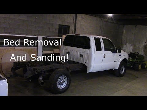 Ford F250 Bed removal and Frame sanding