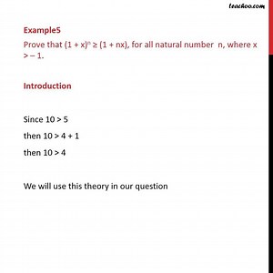 Example 5 - Prove (1 + x)n >= (1 + nx) - Mathematical Induction