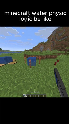 minecraft water physics be like #minecraft #mcplant #fyp #mc #shorts #viralvideo #minecraftshorts