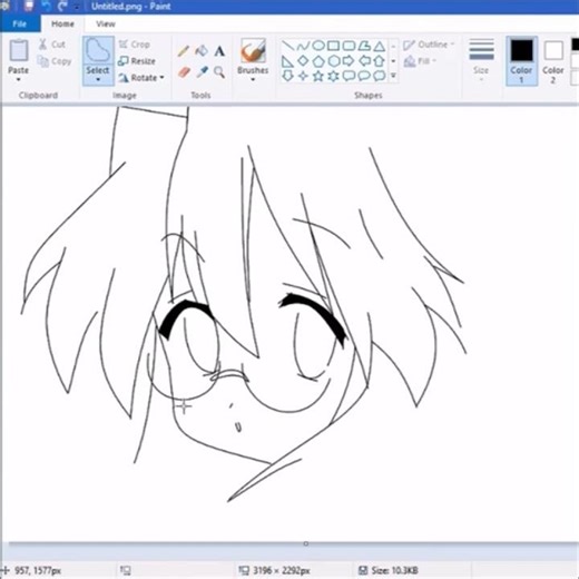 【 SpeedPaint 】 Draw Anime on MS Paint #speedpaint #mspaint #animedrawing #digitalart #ياسر_الحزيمي