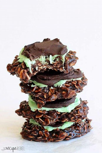 Fudgy Mint Chocolate No-Bake Cookies   VIDEO