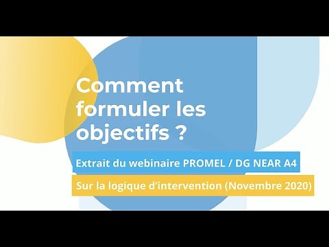 Comment formuler les objectifs ?