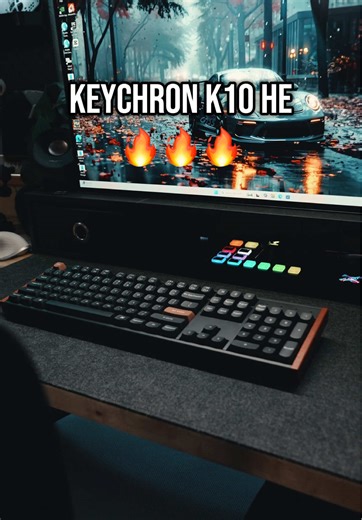 The keychron K10 HE is literally 1 of 2 full size Hall effect gaming keyboards I can recommend. Its insanely fast, you got rappid trigger and snap tap with excellent software. Hot swap with tri mode connectivity in a beautiful full size layout. Insane keyboard for the money #gamingkeyboard #gamingkeyboards #gamingsetup #gaminggear #keychronk10he