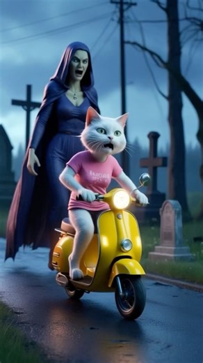 Angry Witch🧙‍♀️trails cat #scary #horror #horrorstories #explore #cat #catcartoon #cartooncat #fy