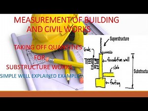 Taking Off Quantities of Substructure works Example 1