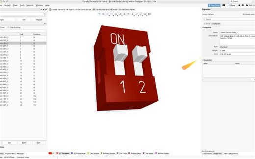 【封装库简介】211. 宁波晨翔DS1040系列拨码开关PCB封装库（2.54mm间距）