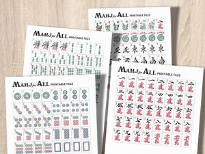Printable American Mahjong (mah-jongg) Tiles - Etsy