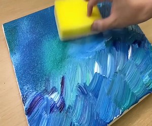 49K views · 873 reactions | Painting with a Credit Card / Acrylic Painting Technique | Art Skills | Facebook