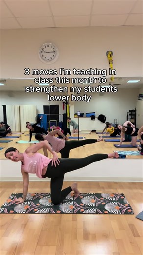 Building strength that actually transfers to real life. • Kneeling leg sweep → Helps you shift weight and step sideways with control (think getting in/out of a car or moving around tight spaces) • Forearm donkey kick → Helps you climb stairs and walk uphill with stronger, more supported glutes • Single-leg squat → Helps you sit down and stand up from a chair (one of the most important functional movements as we age) • Tilted fire hydrant extension → Helps you stabilize your hips and knees while 
