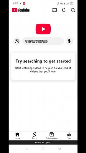 Try searching to get started | YouTube me try searching to get started kaise thik kare #youtube