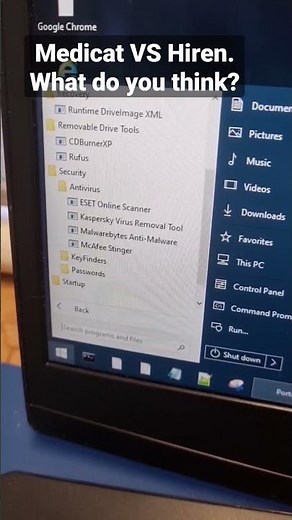 Medicat VS Hiren. What do you think? #hiren #hirenboot #hirenbootcd #medicat #usbbootable #techguy