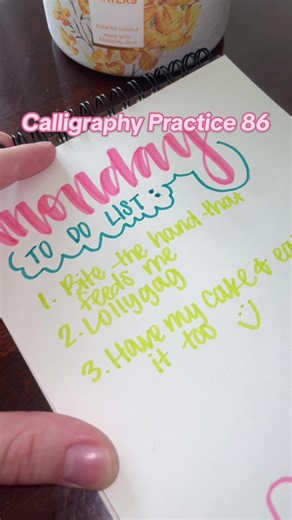 Calligraphy Practice for Planning Your Day Ahead