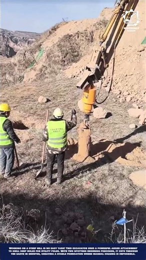 Excavator Soil Drilling Machine Innovation for hillside deep foundation installing