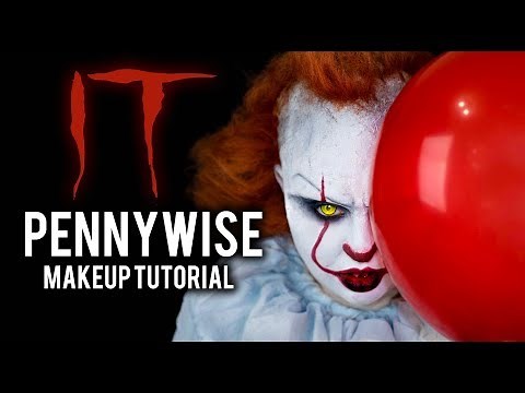 IT - PENNYWISE | HALLOWEEN COSTUME MAKEUP TUTORIAL