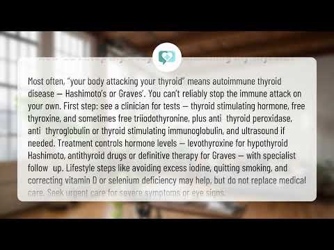 How do I stop my body from attacking my thyroid? | Stop Thyroid Attack