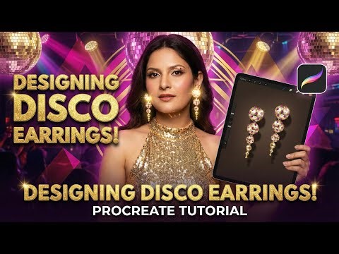 DESIGNING DISCO EARRINGS! ✨ Procreate Jewellery Design Tutorial