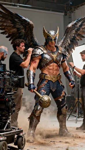 Behind the Scenes: Power Girl, Hawkgirl & Hawkman – Cinematic Superhero Moments” #ultrarealistic