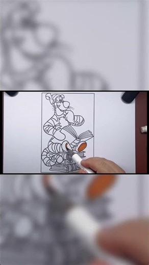 Tigger Gets Colored Real Fast #coloring #timelapse