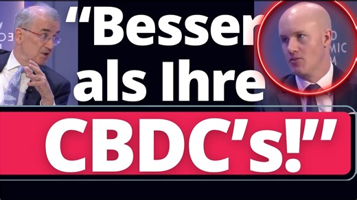 Davos: Coinbase CEO trains French central banker!