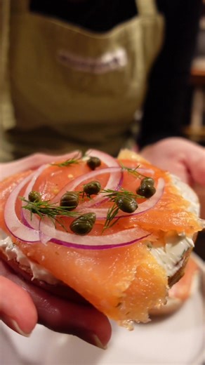 Trying Lox Bagel for the First Time! | Smoked Salmon Delight