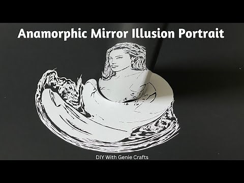 Anamorphic Illusion Portrait | Cylindrical Mirror Illusion Portrait | Anamorphic Distortion Basics