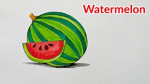 5.2K views · 165 reactions | How to draw watermelon easy step by step | Easy watermelon drawing | Fruits drawing | Priyanka creative guru | Facebook