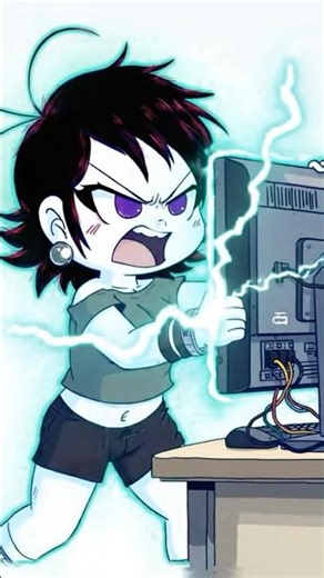 broken computer #cartoon