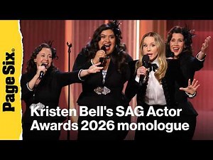 Kristen Bell sings her SAG Actor Awards 2026 monologue & touching Michael J. Fox “I’m An Actor” bit