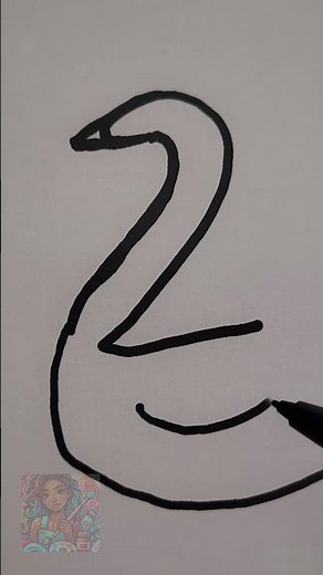 Comment dessiner un cygne avec le chiffre 2.