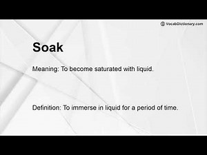 Soak Meaning