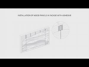 Installation of wood panels in facade with adhesive | PARKLEX PRODEMA