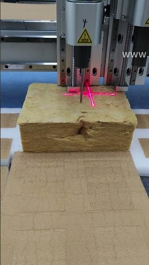 Cutting of Insulation Foam Rock Wool and Glass Fiber #oscillatingknifecuttingmachine