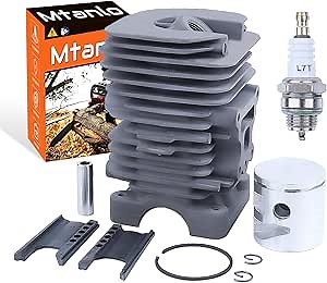 Cylinder Piston Top End Rebuild Kit For Poulan Pro PP4218AVX PP4218 PPB3416 PPB4018 P4018 P4018WM P4018WT PP4218AVL PP3516AVX PPB4218 PP3416 PPB4218 Chainsaw