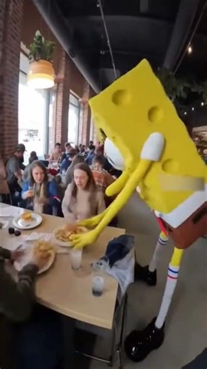 SpongeBob caught on camera stealing food