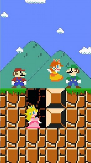 Mario and Luigi rescue the princesses from traps. #mario #shortvideo #animation #minecraftshort