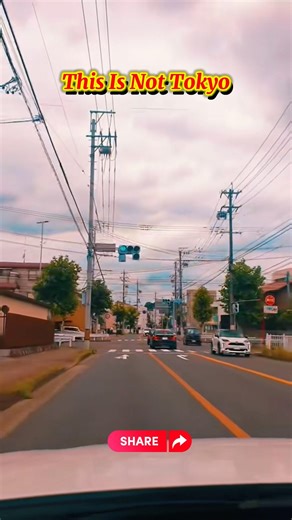 Driving Through a Quiet Japanese City. Real Japan Street View #Shorts