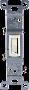 GE Heavy-Duty Grounding Toggle Switch, Light Almond, 15A, 0W, 42479